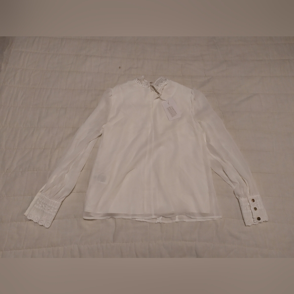 Tes Baker White Blouse Size 0 - Picture 2 of 4